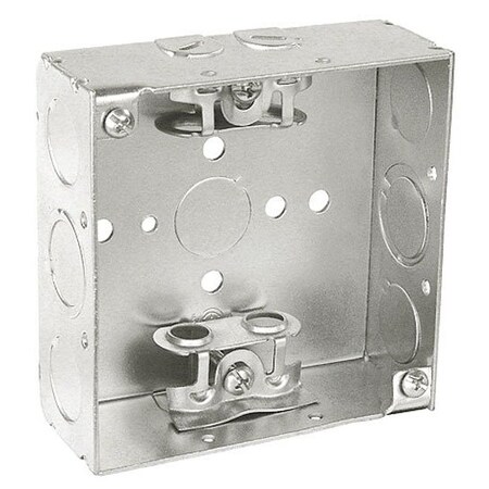 Southwire Electrical Box, 21 cu in, Square Box Type, 4 Gangs, Steel, Square Shape 52151-BX